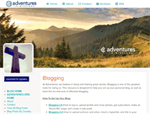 Tablet Screenshot of blogging.adventures.org